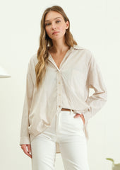 Timeless Taupe Striped Top