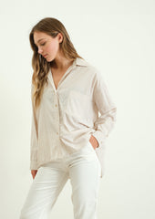 Timeless Taupe Striped Top
