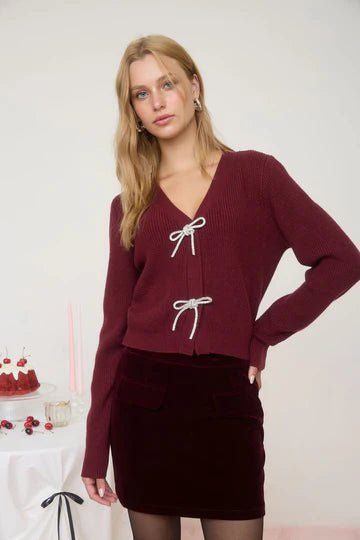 Jewel Bow Cardigan - FINAL SALE! - The Nines