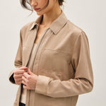 Taupe Lightweight Zip Jacket - The Nines