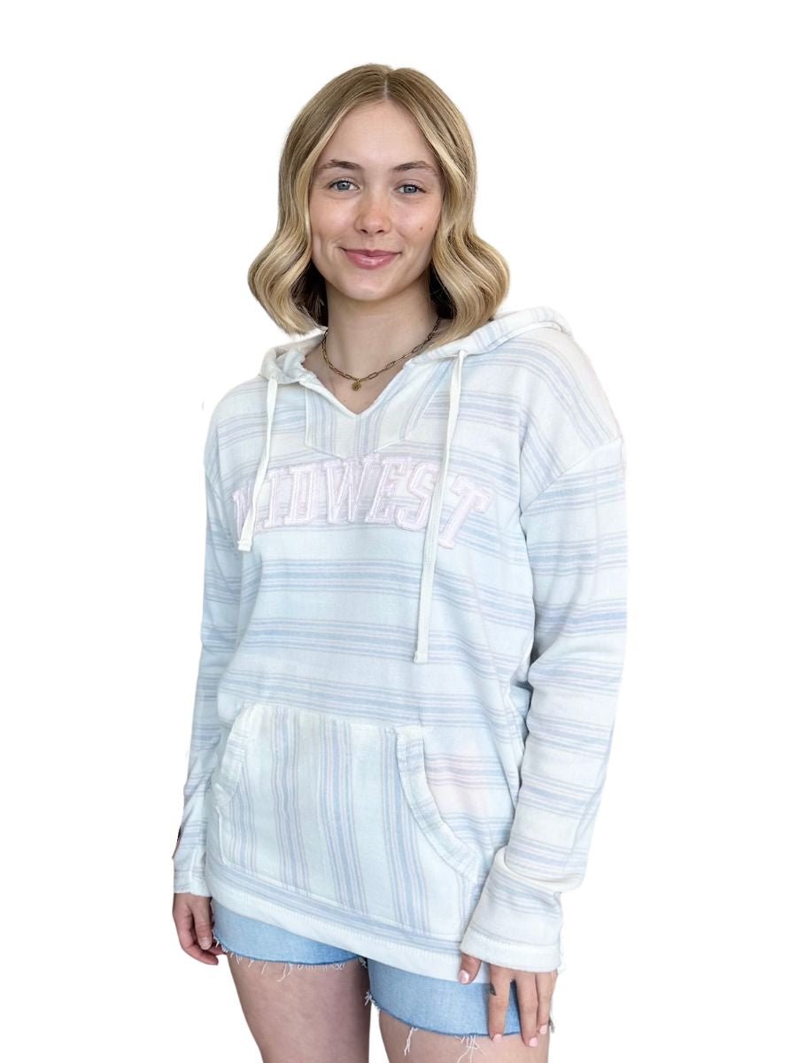 Midwest Striped Jersey Hoodie - The Nines