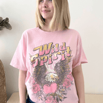 "Wild Spirit" Pink Foil Tee - The Nines