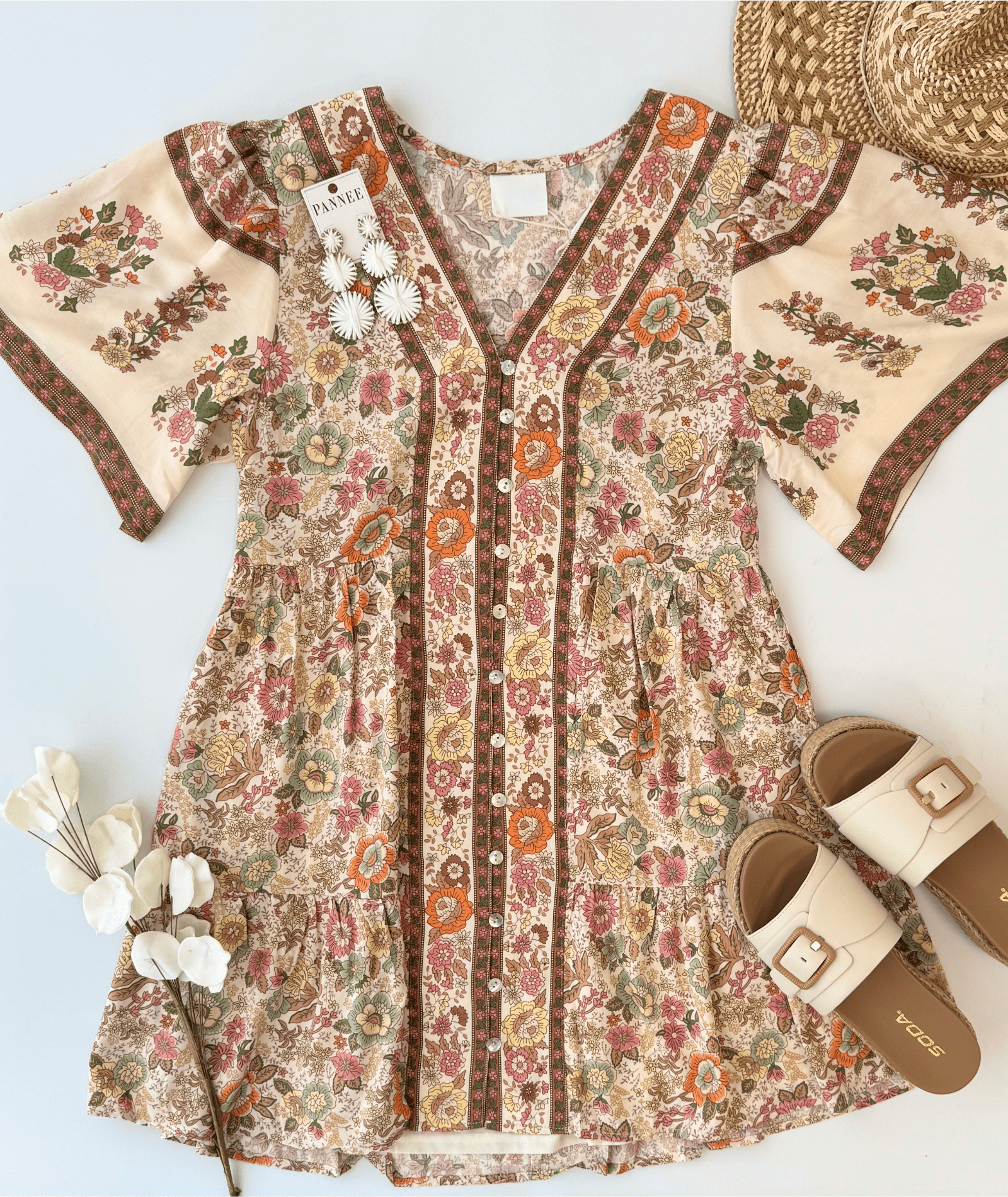 Boho Blossom Button Dress - 2 colors! - The Nines