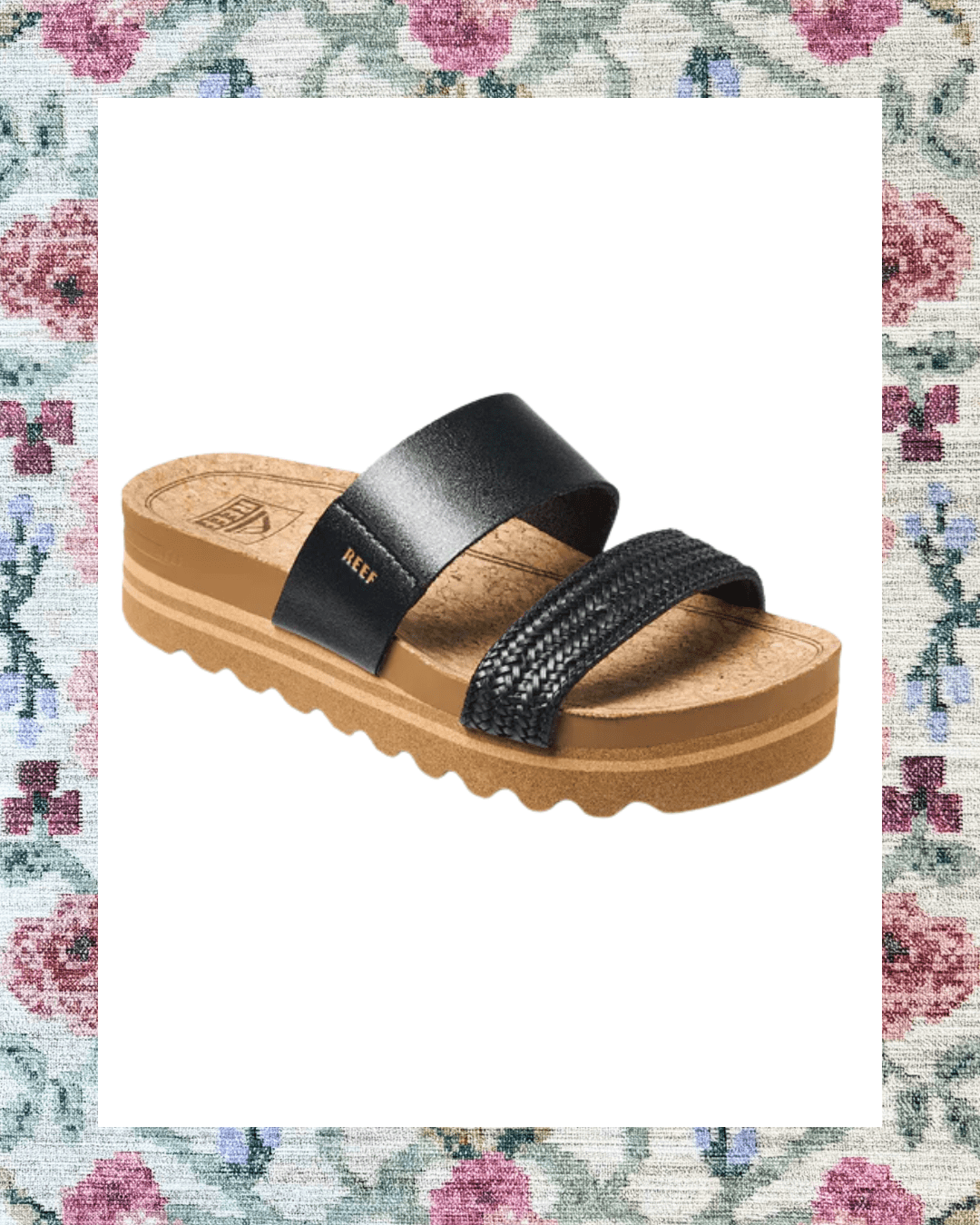Reef Cushion Vista Hi Slide Sandal - Black - The Nines