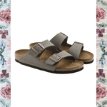 Birkenstock Arizona Birkibuc Stone Sandal - FINAL SALE! - The Nines