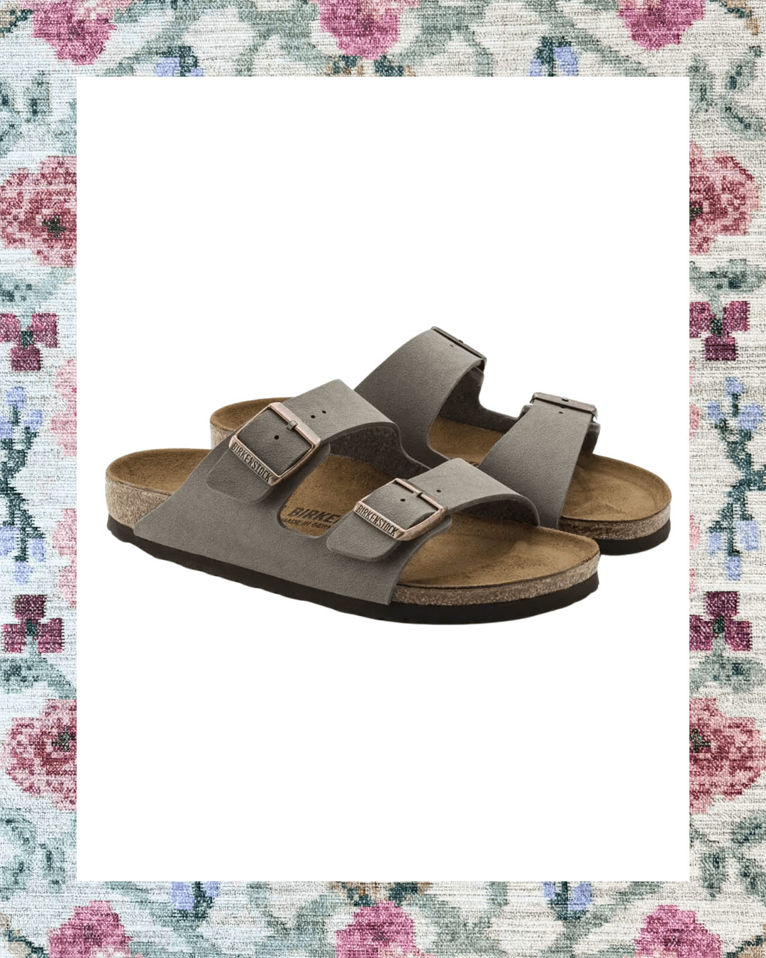 Birkenstock Arizona Birkibuc Stone Sandal - FINAL SALE! - The Nines
