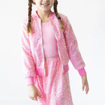 Bubblegum Pink Sequin Jacket - The Nines