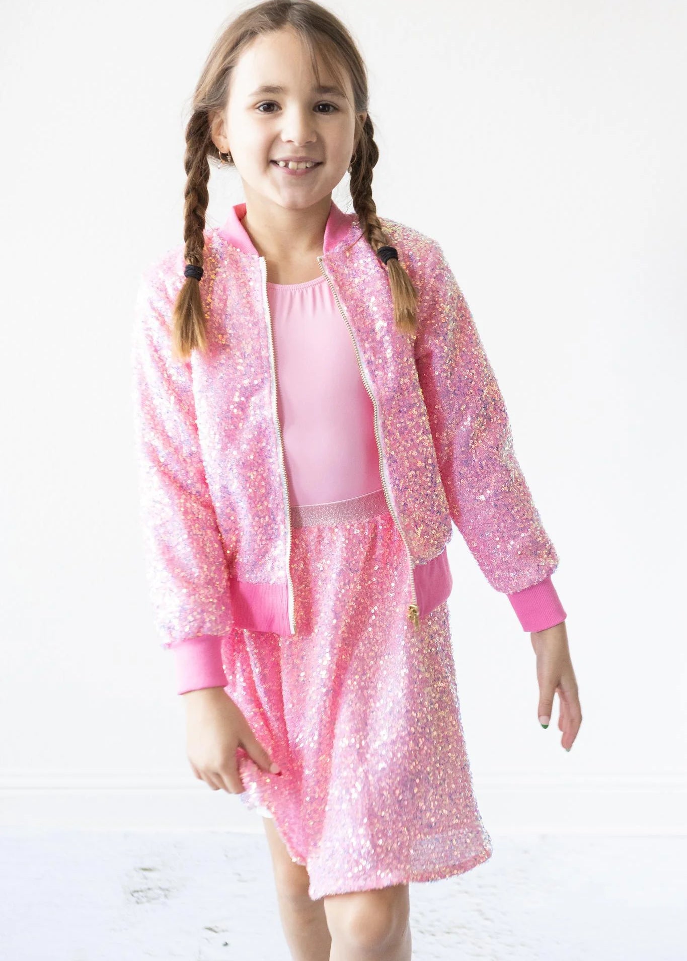 Bubblegum Pink Sequin Jacket - The Nines