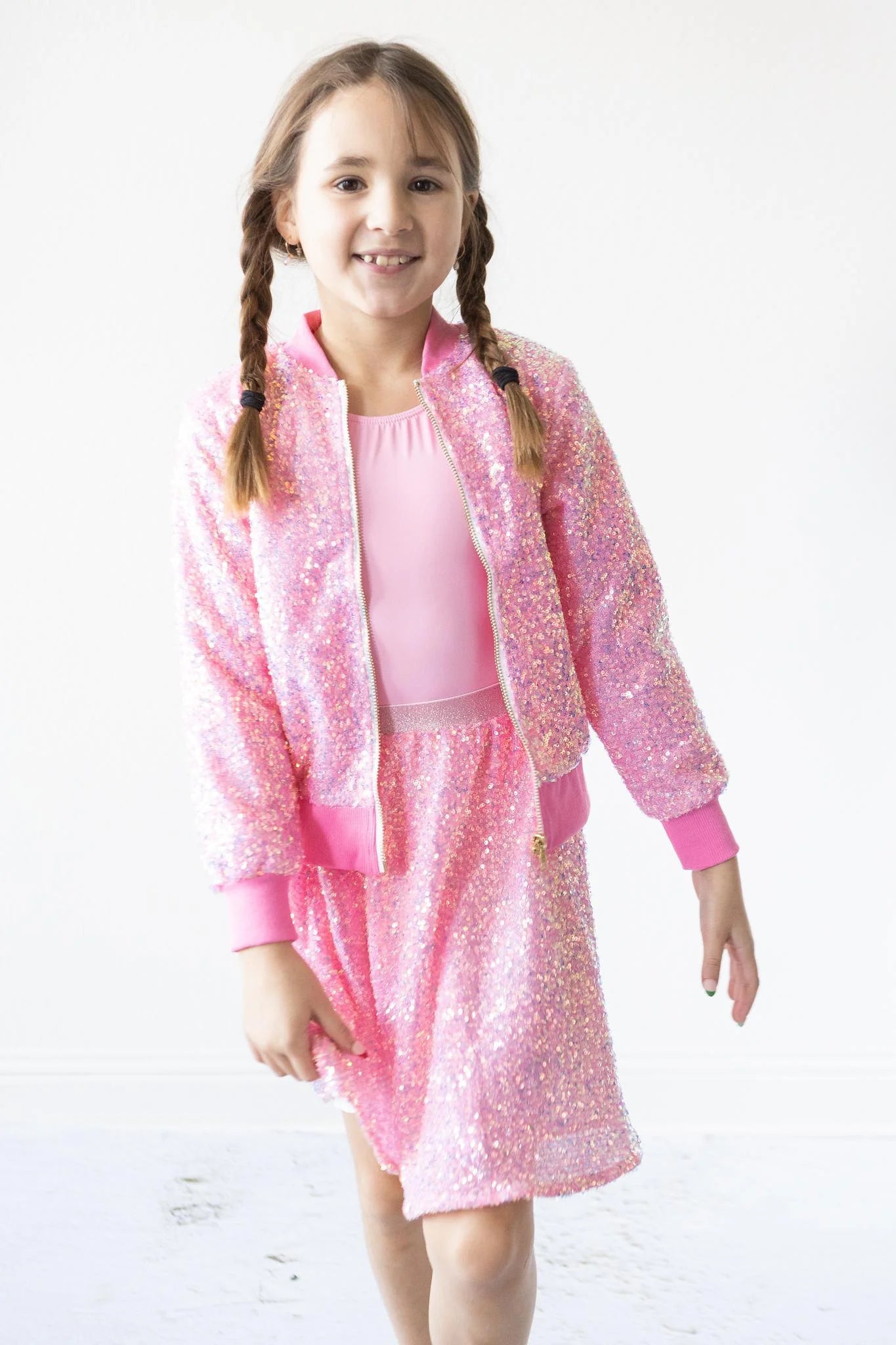 Bubblegum Pink Sequin Jacket - The Nines