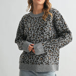 Gray Leopard Sweater - The Nines