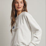 Patched Sailboat Off White & Blue Sweatshirt - The Nines