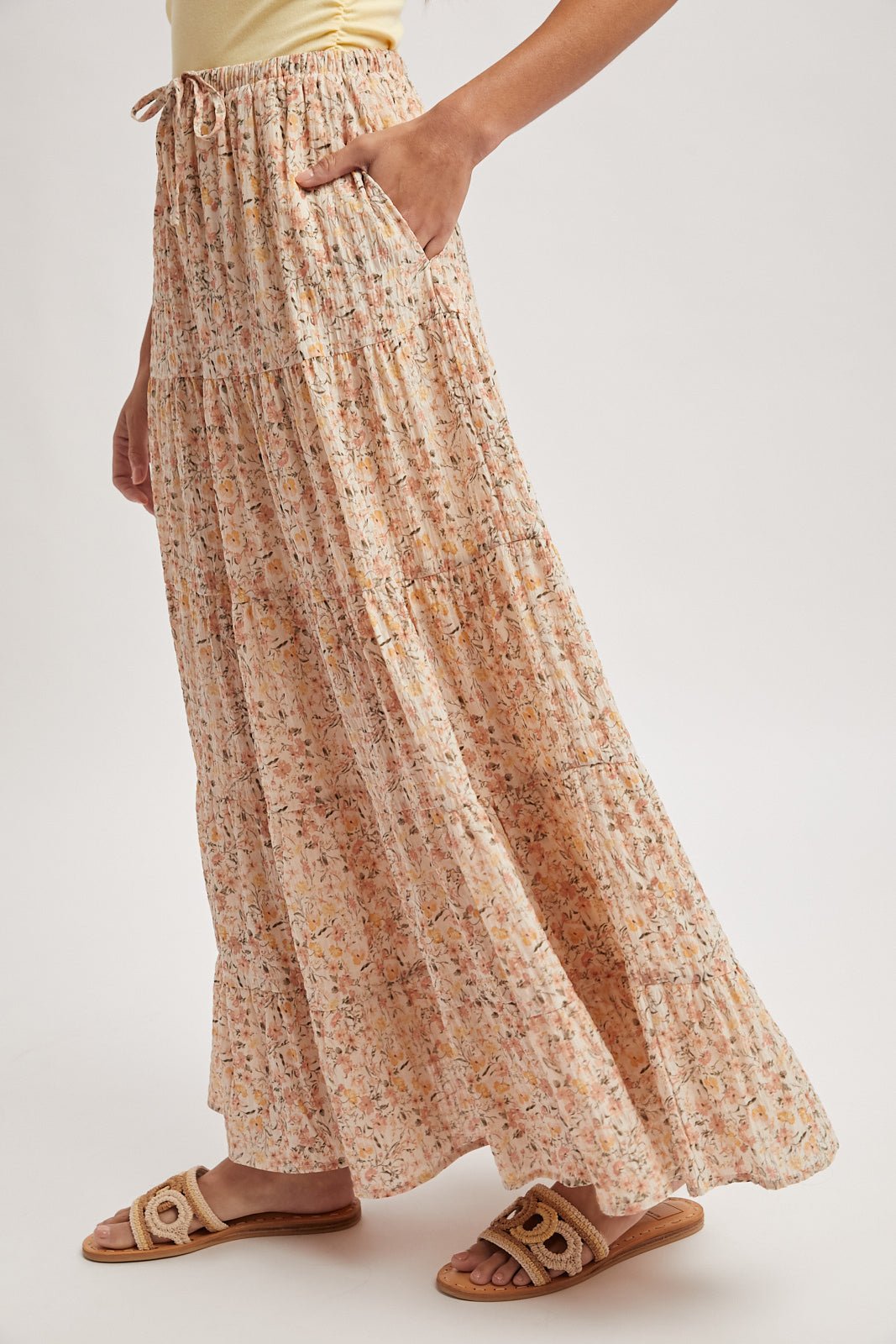 Ivory Ditsy Floral Skirt - The Nines
