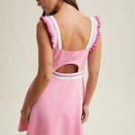 Punch Ruffle Stripe Open Back Tennis Dress - The Nines