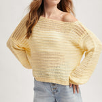 Off The Shoulder Open Knit Top - 2 Colors! - The Nines