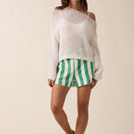 Off The Shoulder Open Knit Top - 2 Colors! - The Nines