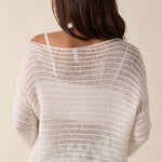 Off The Shoulder Open Knit Top - 2 Colors! - The Nines