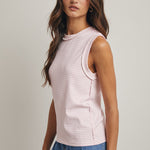 Striped Raw Edge Knit Tank - 4 Colors! - The Nines