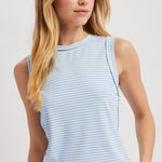 Striped Raw Edge Knit Tank - 4 Colors! - The Nines