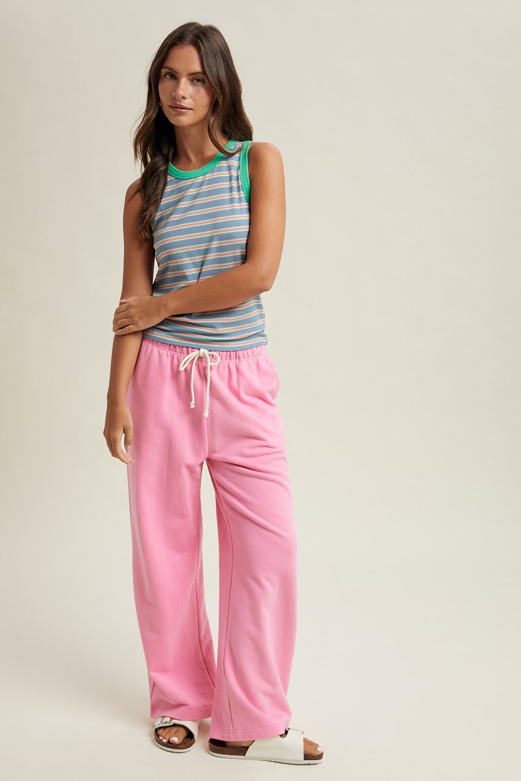 Punch Drawstring Knit Pants - The Nines