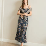 Layered Sweater Top Satin Dress - The Nines