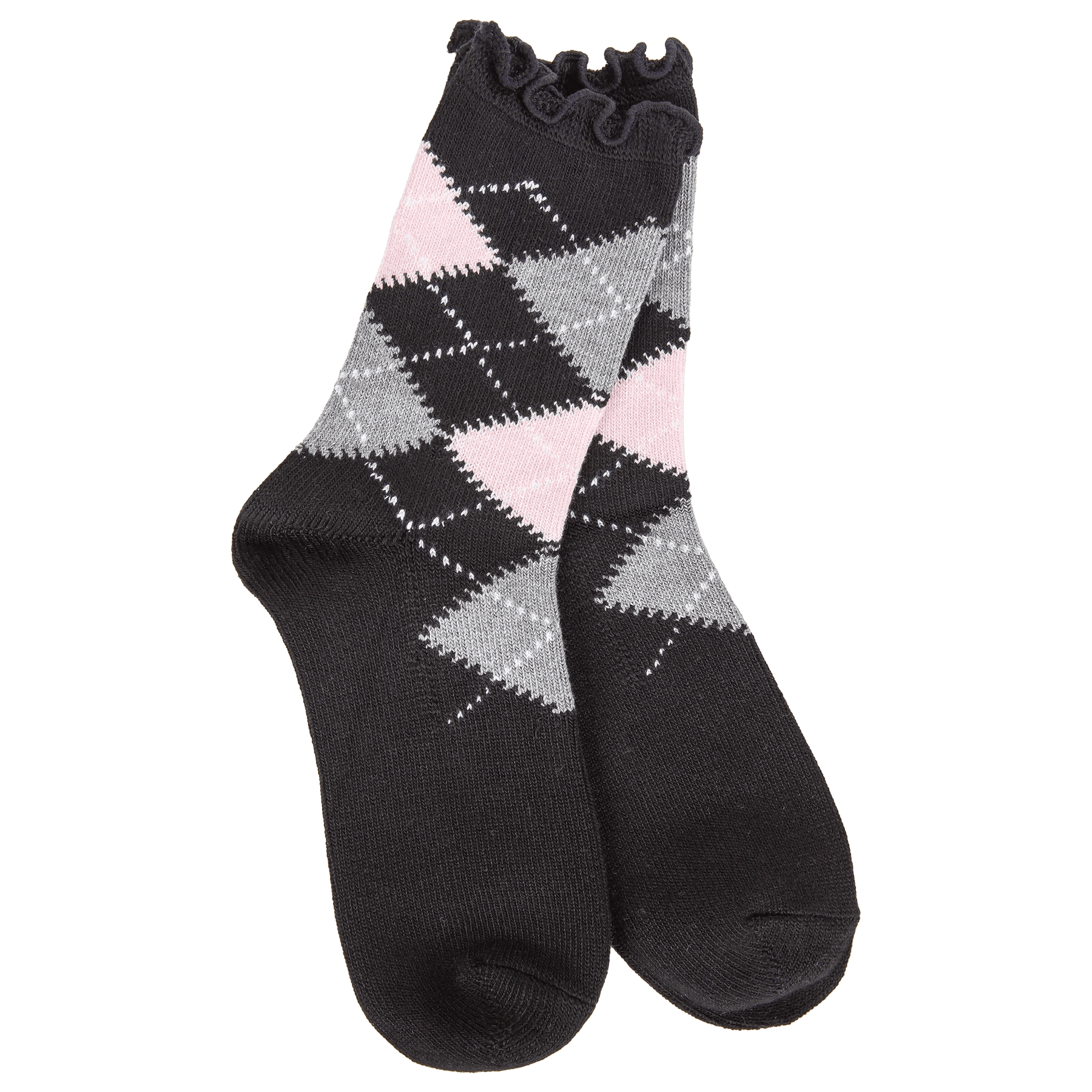 Weekend Argyle Ruffle Mini Crew - The Nines
