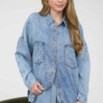 Washed Chambray Lightweight Button Down Shirt - The Nines