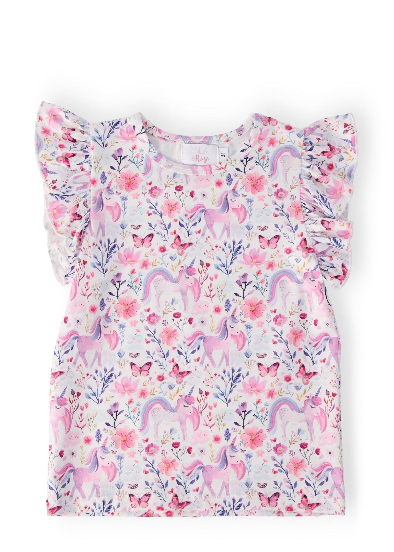Whimsical Woods Short Sleeve Ruffle Tee - The Nines