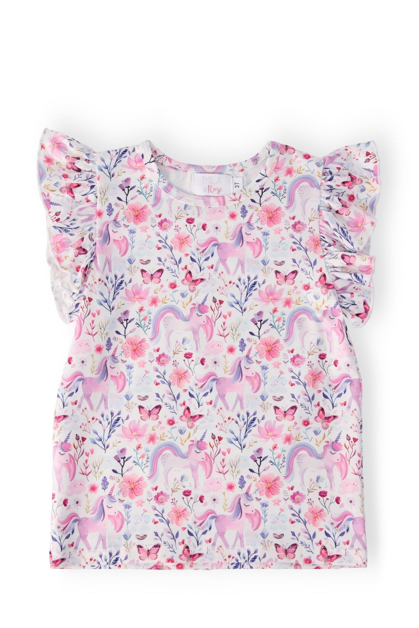 Whimsical Woods Short Sleeve Ruffle Tee - The Nines