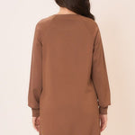 Mocha Hi Low Scuba Pocket Dress - The Nines