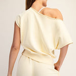 French Terry Off The Shoulder Top - 2 Colors! - The Nines