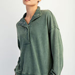 Rae Mode French Terry Snap Sweatshirt - 2 colors! - The Nines