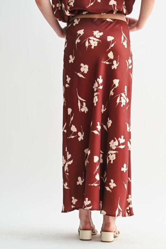Brick Floral Skirt - The Nines