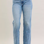 Judy Blue Mr Rigid Straight Medium Blue - 2 Lengths - The Nines