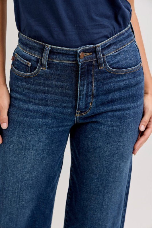Judy Blue High Waist Cropped Ankle Wide - The Nines