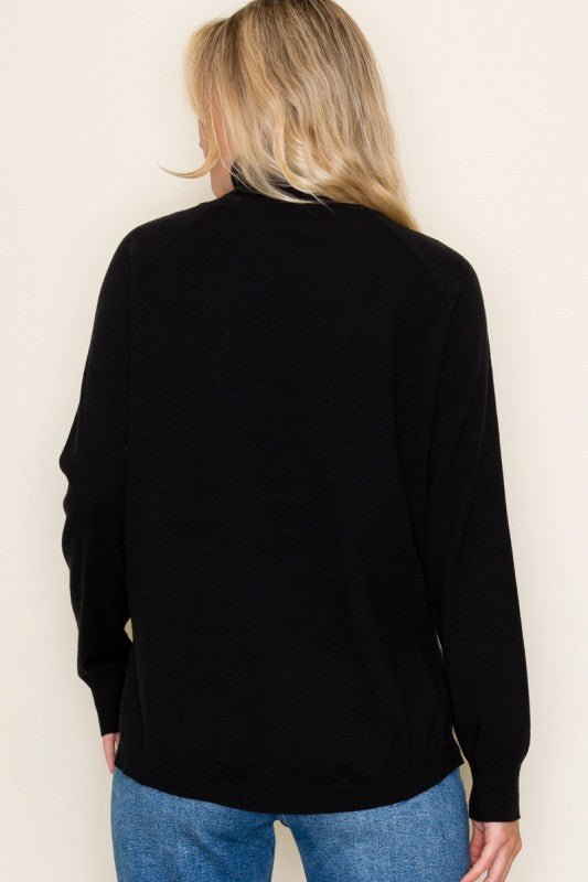 Long Sleeve Tulip Hem Turtle Neck Sweaters - 2 Colors! - The Nines