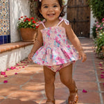 Muslin Smocked Bubble w/ Skirt - Garden Secrets - The Nines