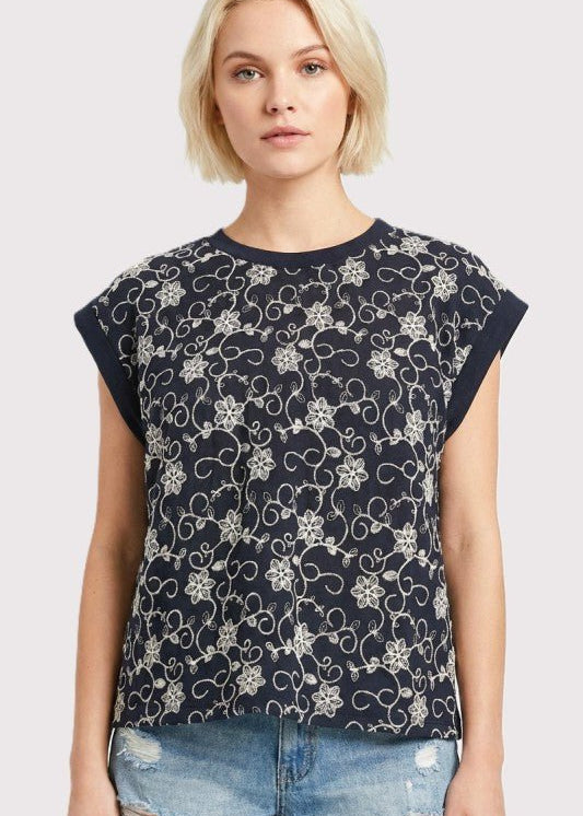 Floral Embroidered Top - 2 Colors! - The Nines