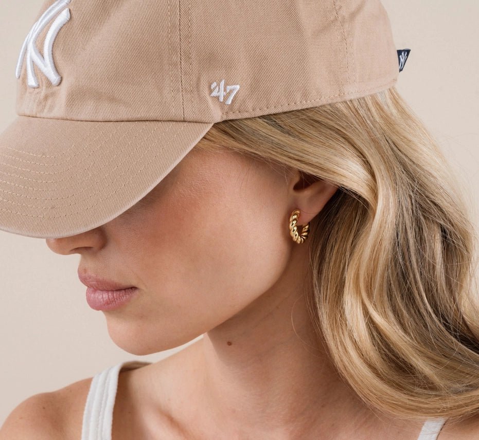 Small Channel Gold Hoop Earrings - The Nines