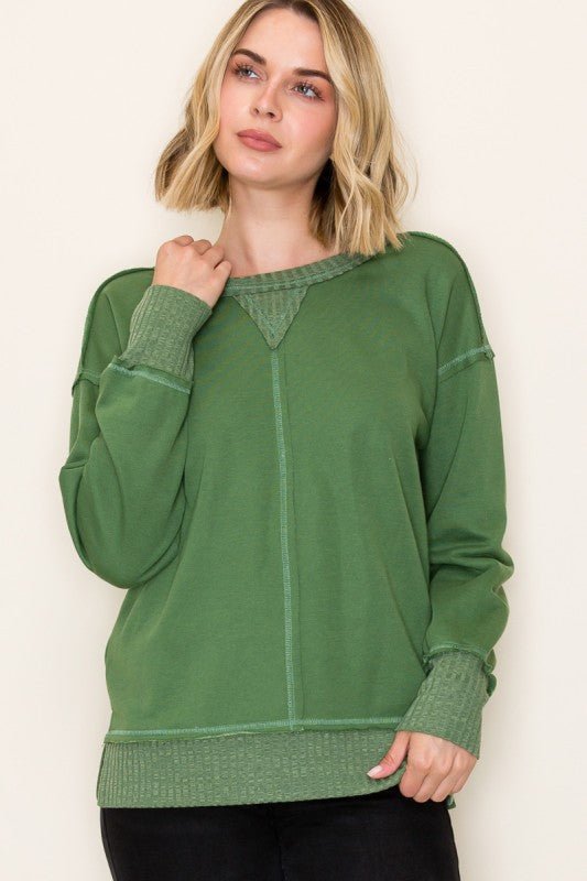 Ribbed Contrast Top - 3 colors! - The Nines