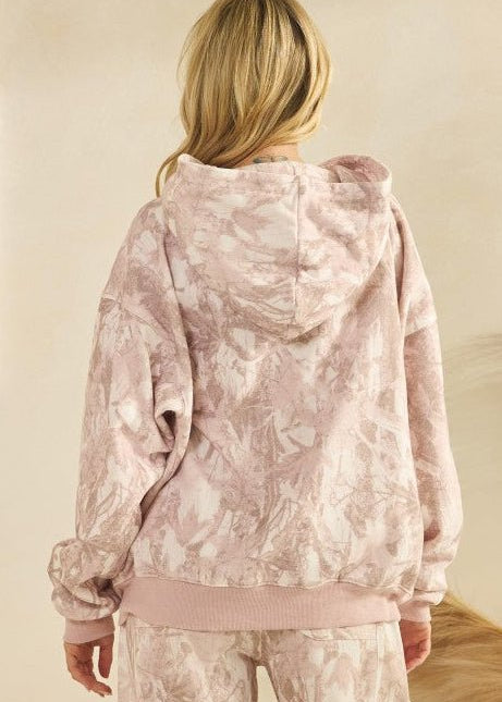 Pink Camo Fleece Hoodie - The Nines