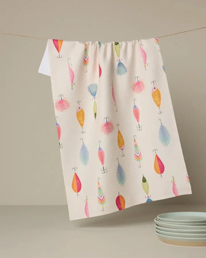 Fishing Lures Tea Towel - The Nines