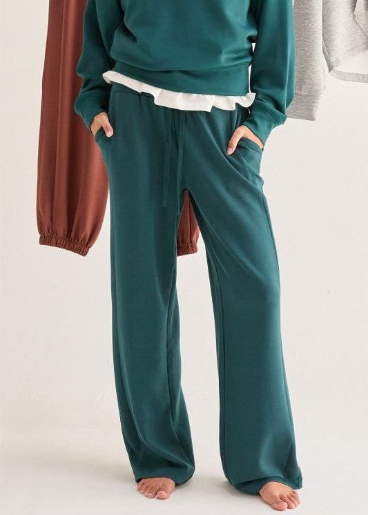 High Waist Wide Leg Sweatpants - 2 Colors! - The Nines