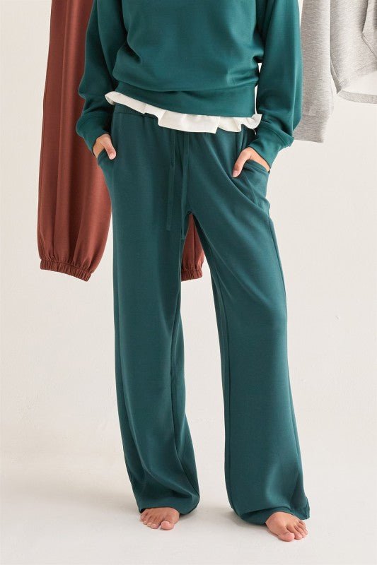 High Waist Wide Leg Sweatpants - 2 Colors! - The Nines