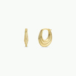 Triple Arch Gold Hoop Earrings - The Nines