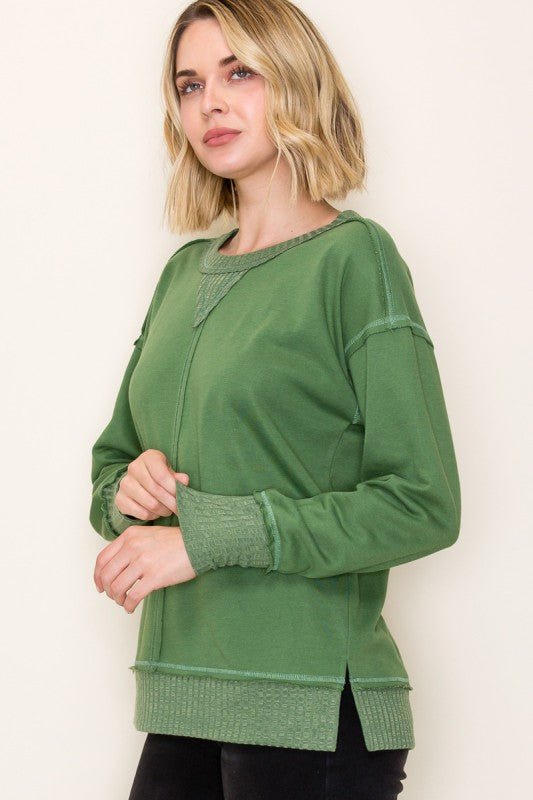 Ribbed Contrast Top - 3 colors! - The Nines