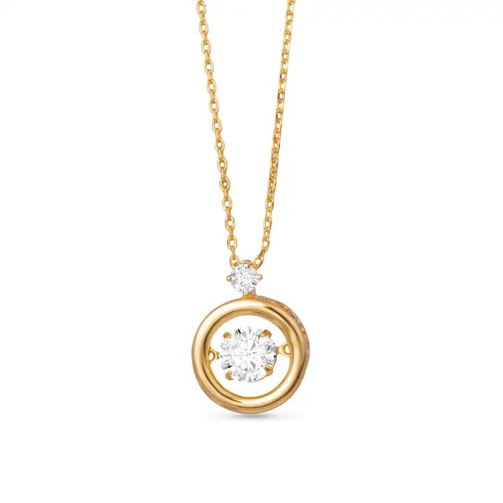 Round Flutter Necklace - Gold - The Nines