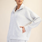 Light Heather Gray Quarter Zip - The Nines