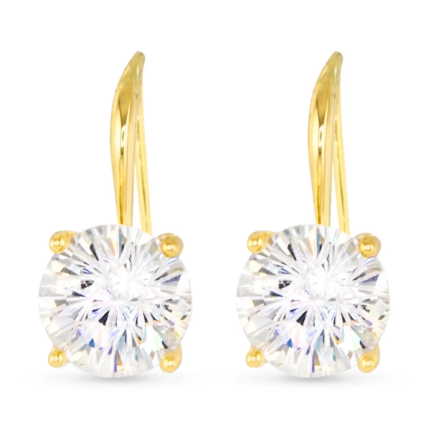 Solitaire Drop Earring - Gold - The Nines