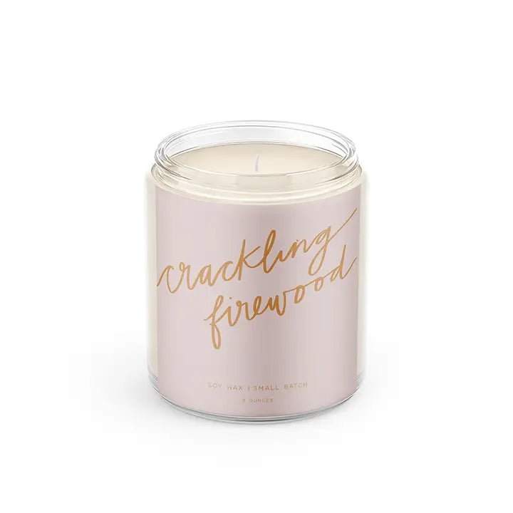 Crackling Firewood 8 oz Soy Wax Hand - Poured - The Nines