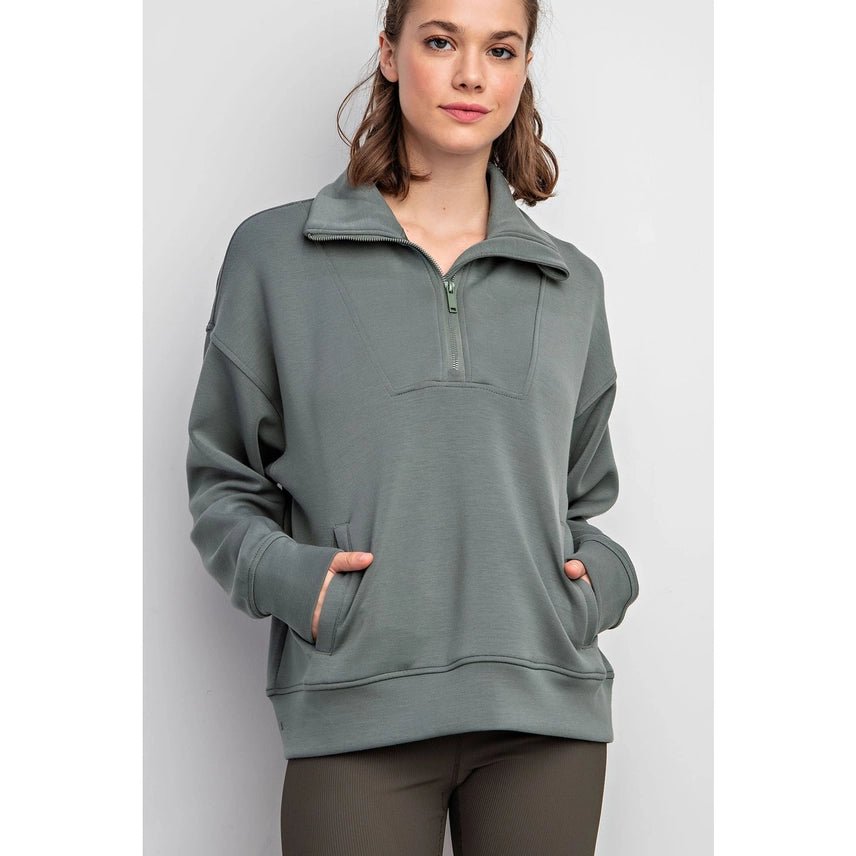 Mock Neck Quarter Zip - 5 colors! - The Nines